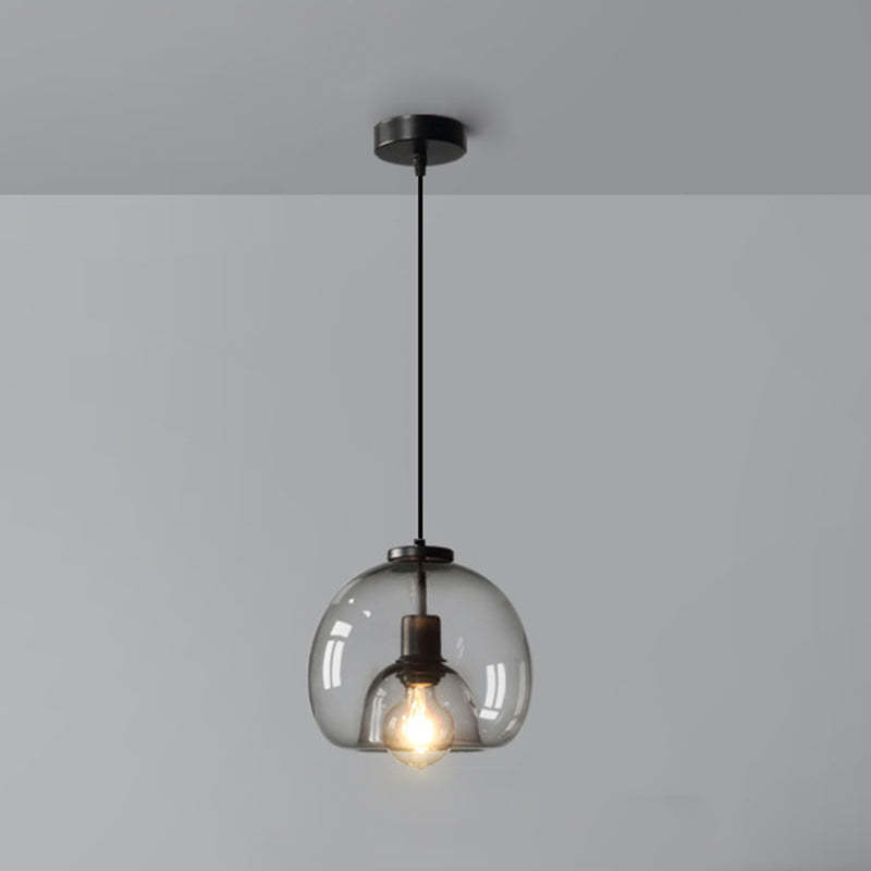 Modern Retro Copper Glass Hallway Pendant Light