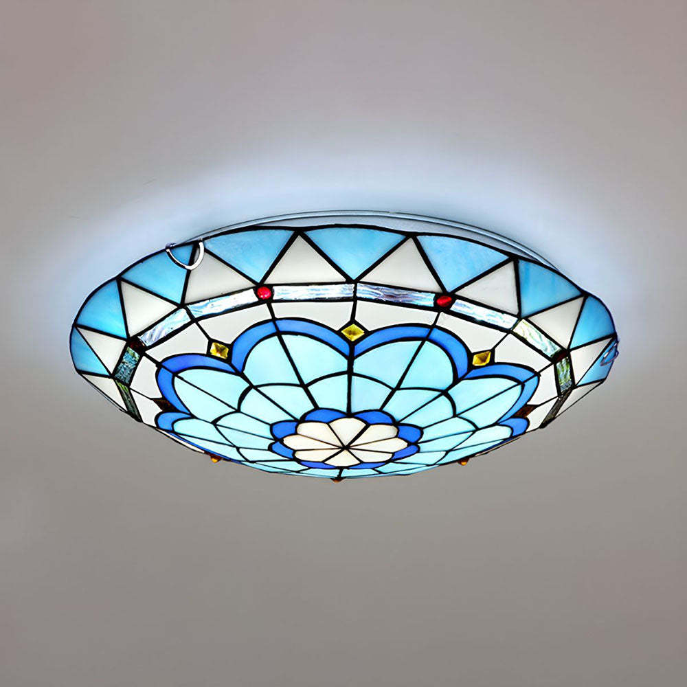 Retro Glass Flush Mount Ceiling Light