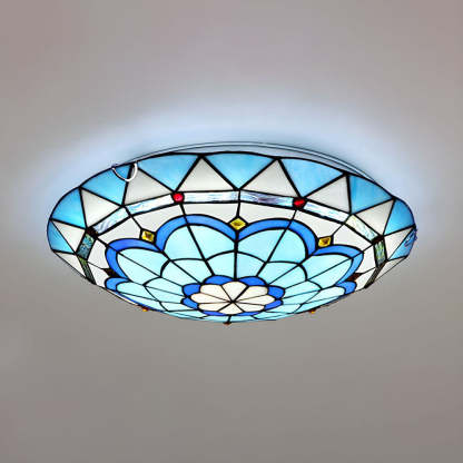 Retro Glass Flush Mount Ceiling Light