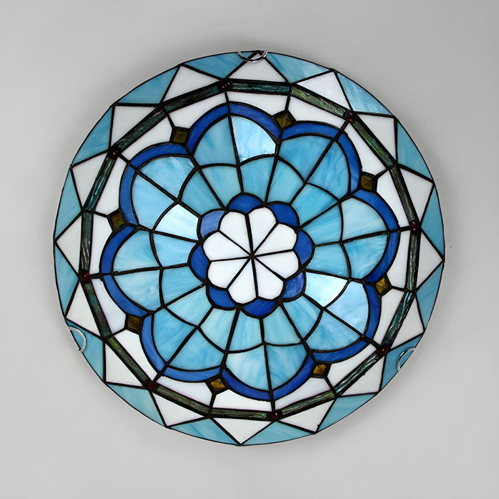 Retro Glass Flush Mount Ceiling Light