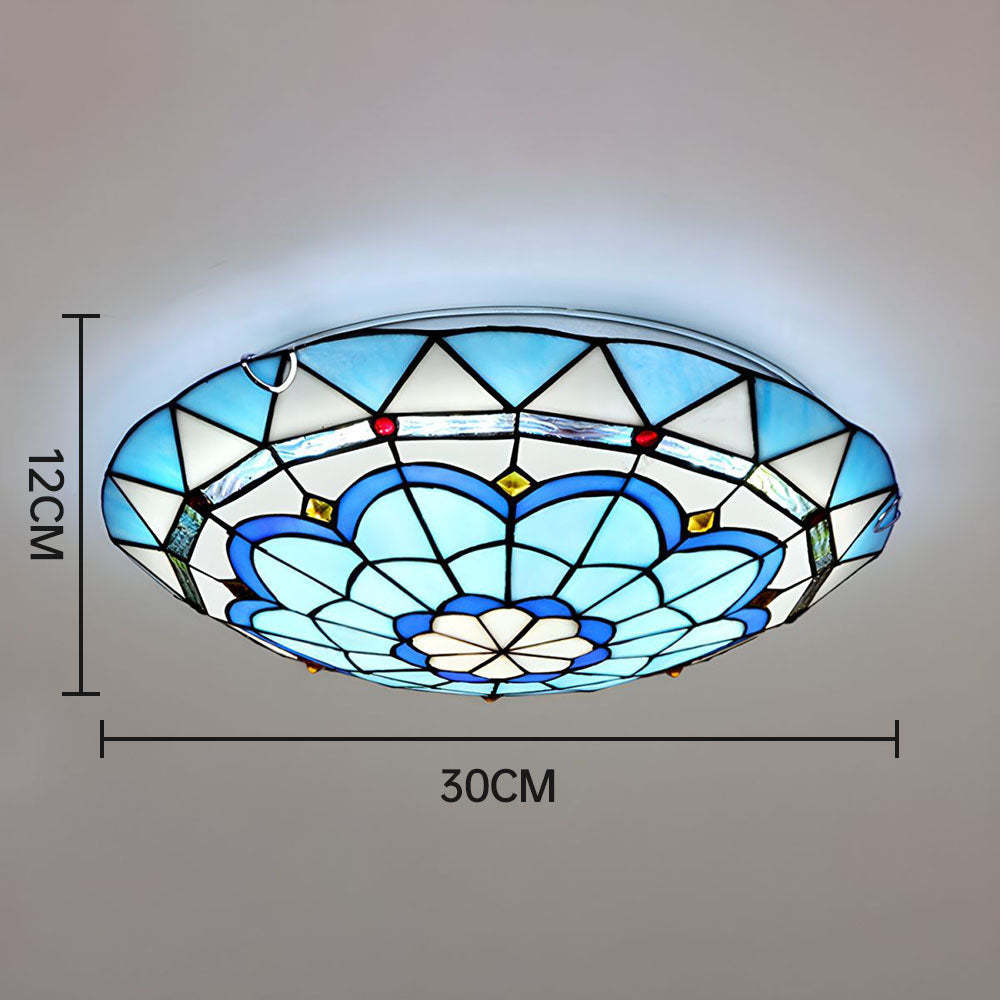 Retro Glass Flush Mount Ceiling Light
