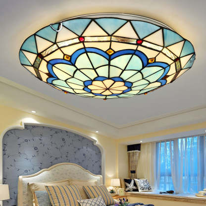 Retro Glass Flush Mount Ceiling Light
