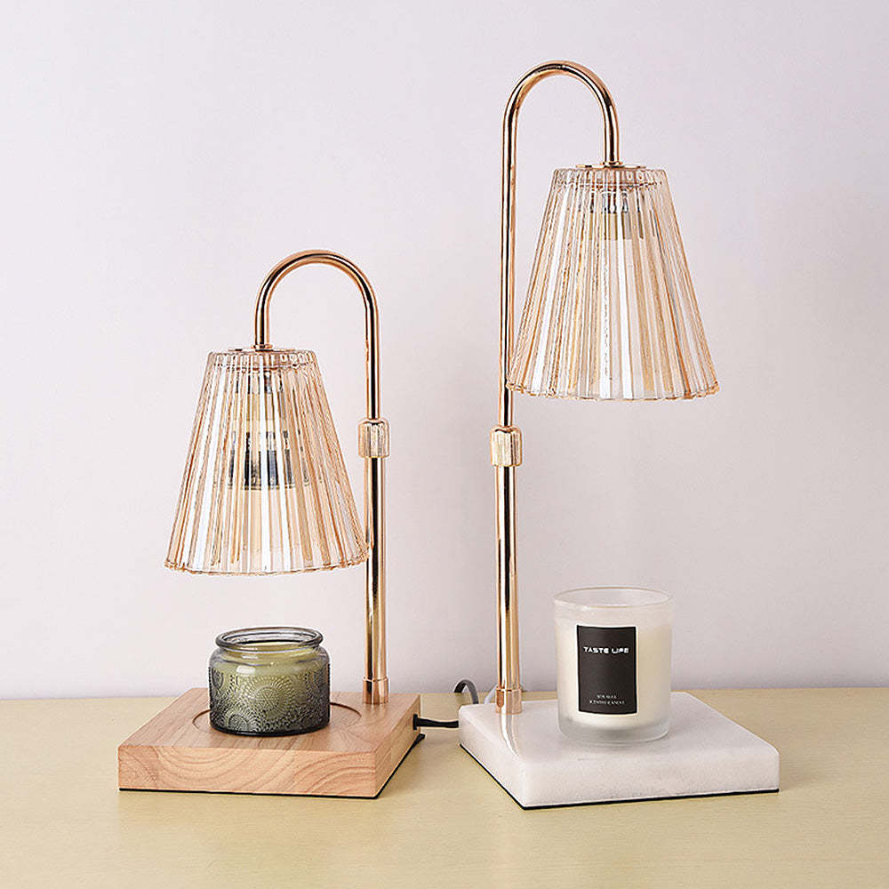 Contemporary Nordic Brown Glass Bedroom Table Lamp