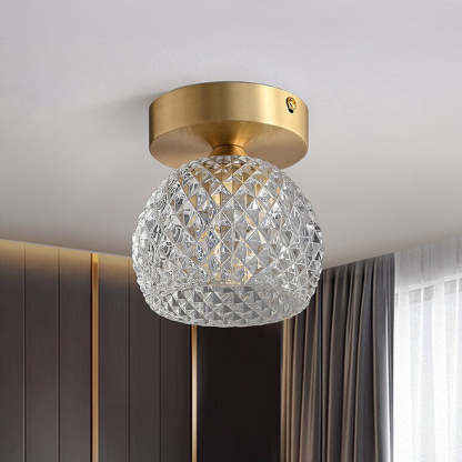 Contemporary Mini Glass Hallway Ceiling Light