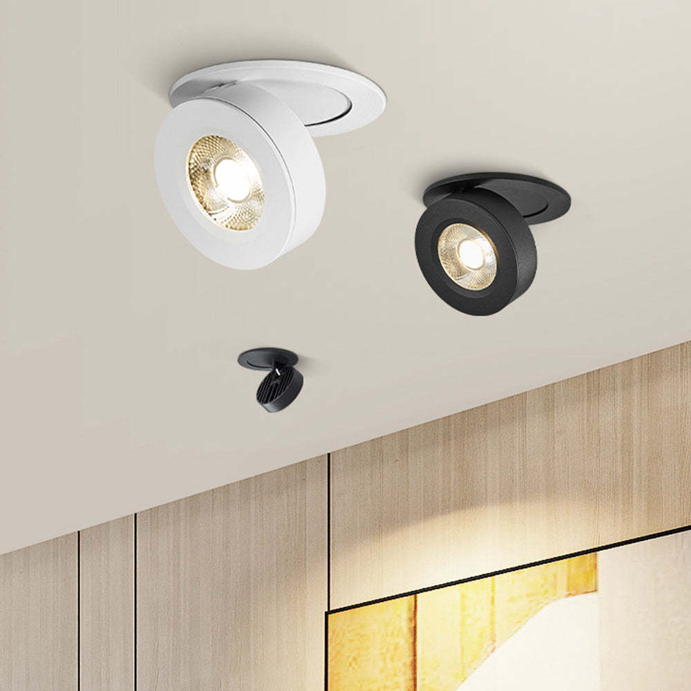 360° Rotatable Compact Round Aluminum LED Ceiling Downlights For Hallway