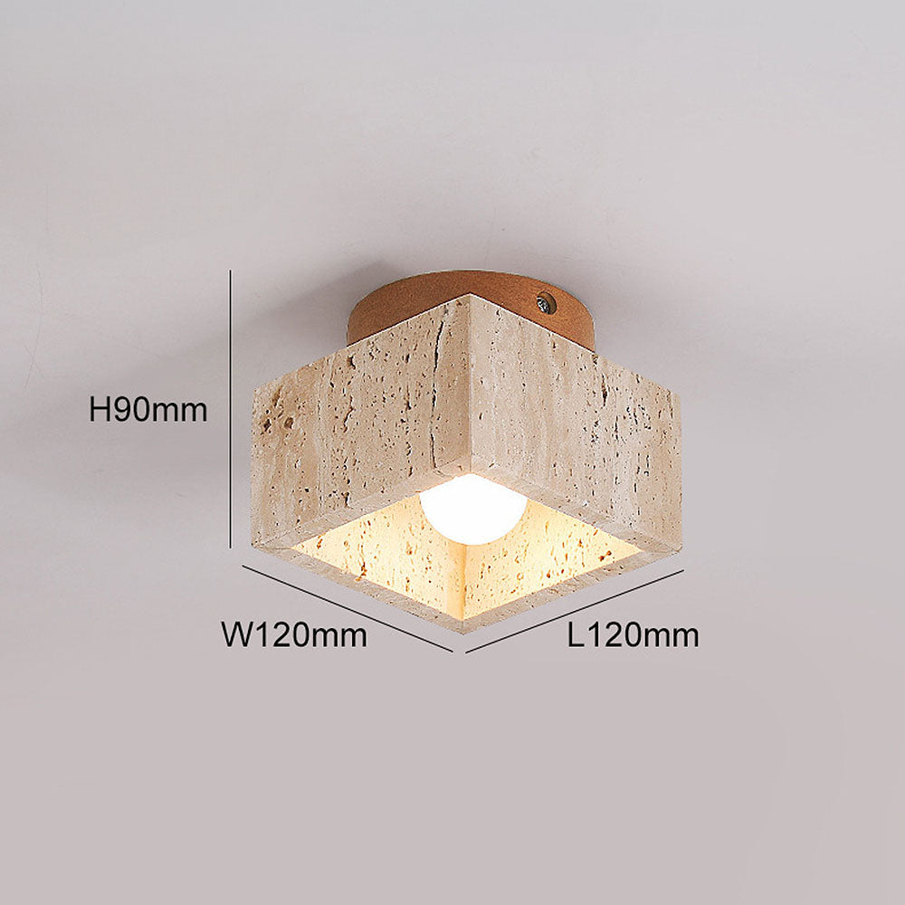 Stone Simplicity Cylindrical Hallway Ceiling Light