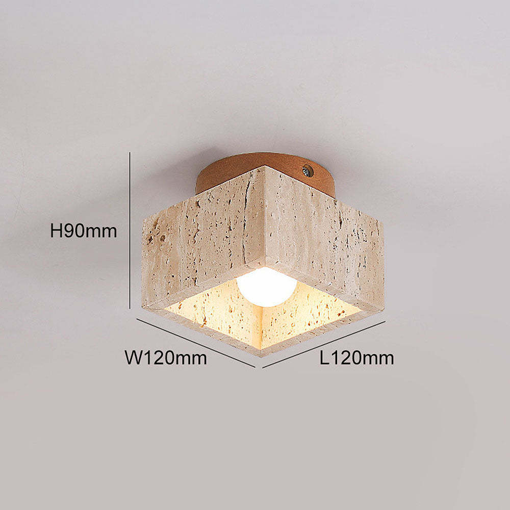 Stone Simplicity Cylindrical Hallway Ceiling Light
