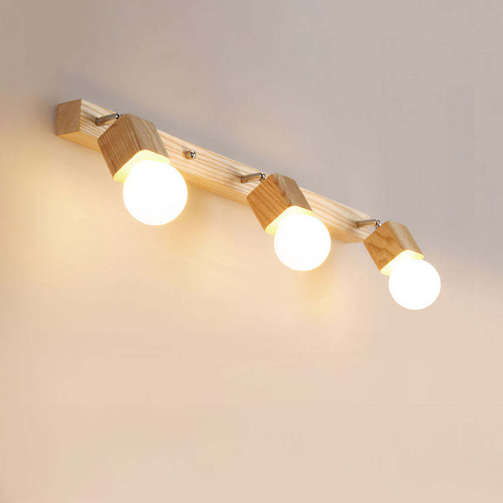 Creative Spotlights Mirror Lamp Wood Ceiling Lights