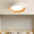 Homdiy Flush Ceiling Lights Wood Round LED Ceiling Lighting