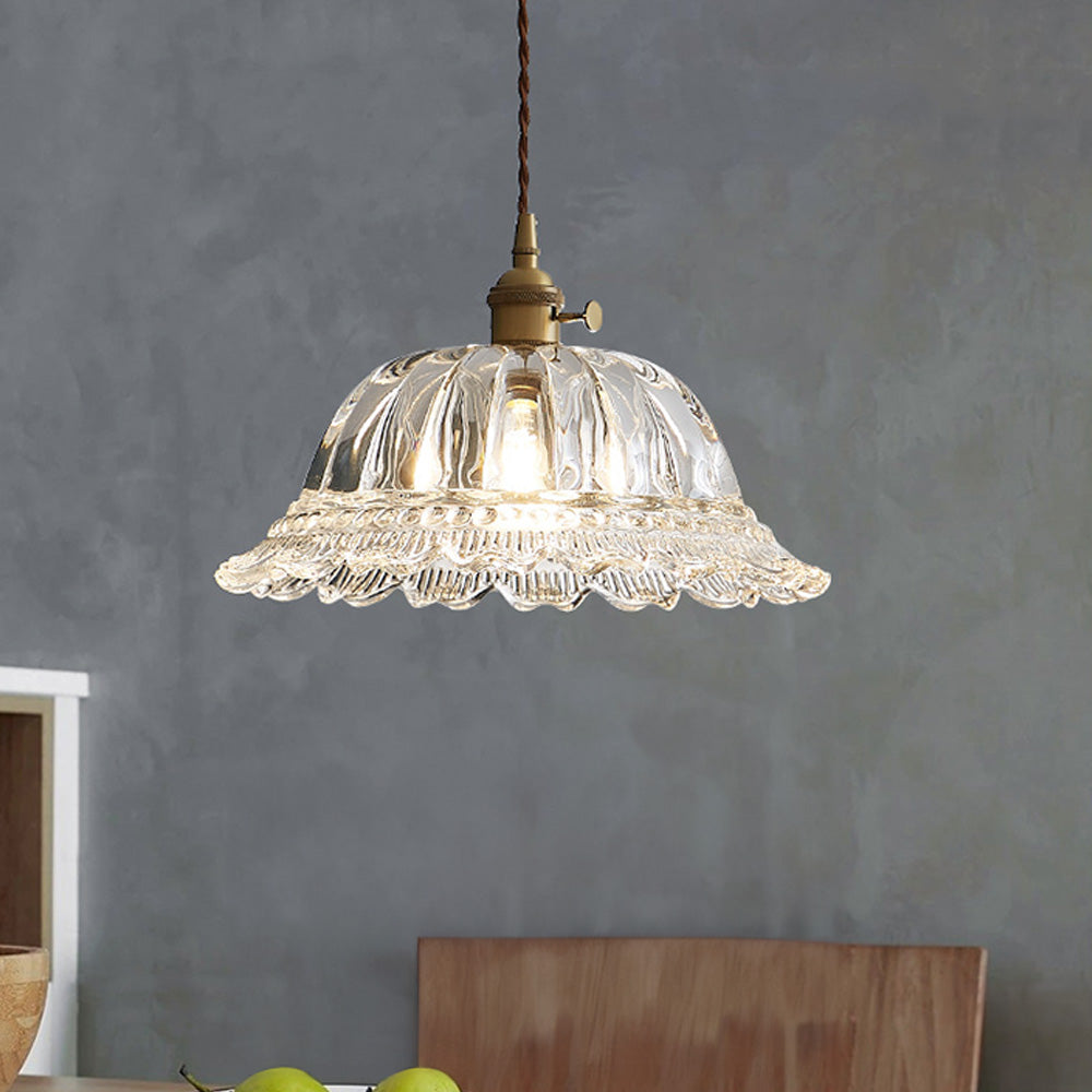Vintage Glass Globe Pendant Light For Bedroom