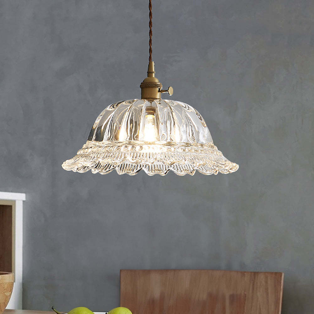 Vintage Glass Globe Pendant Light For Bedroom