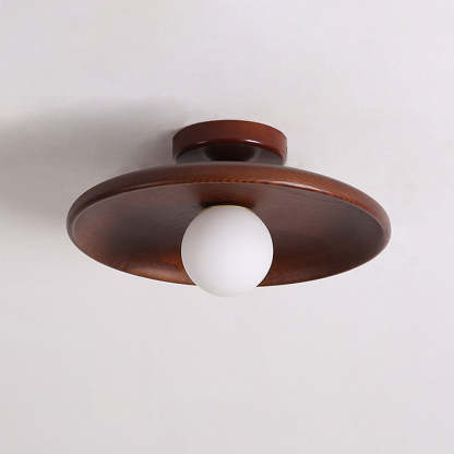 Nordic Simple Wood Minimalist Round Ceiling Light