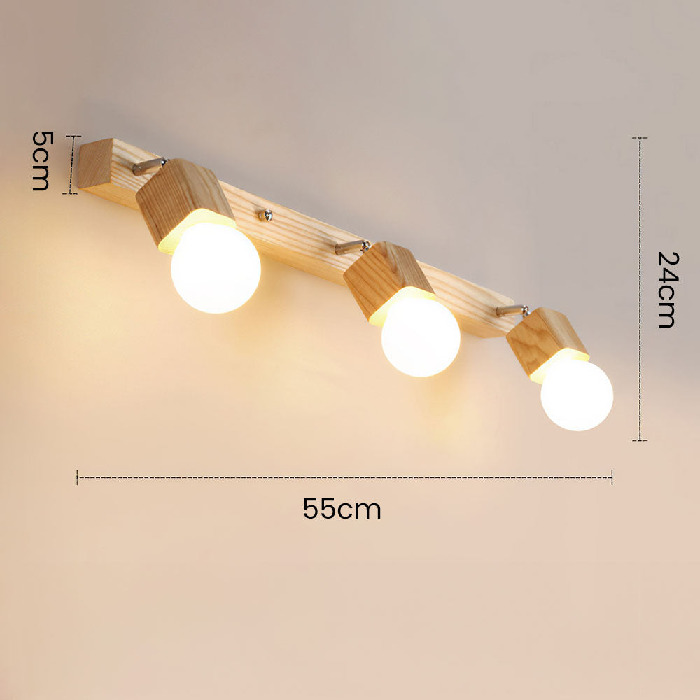 Creative Spotlights Mirror Lamp Wood Ceiling Lights