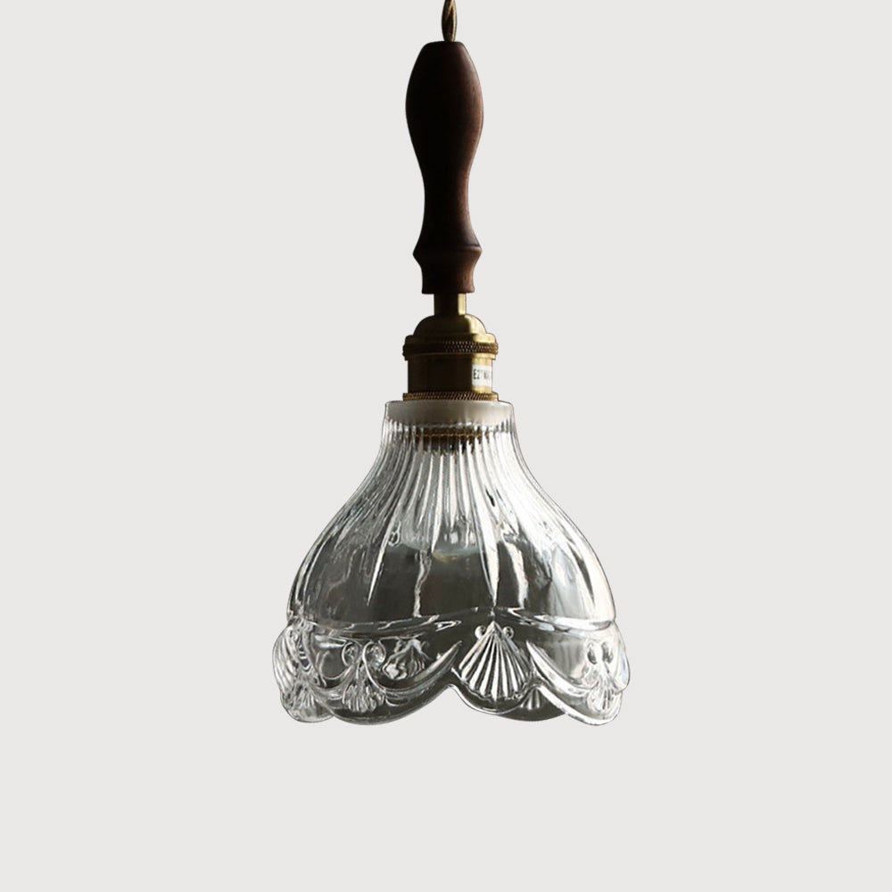 Vintage Small Glass Pendant Lighting For Bedroom