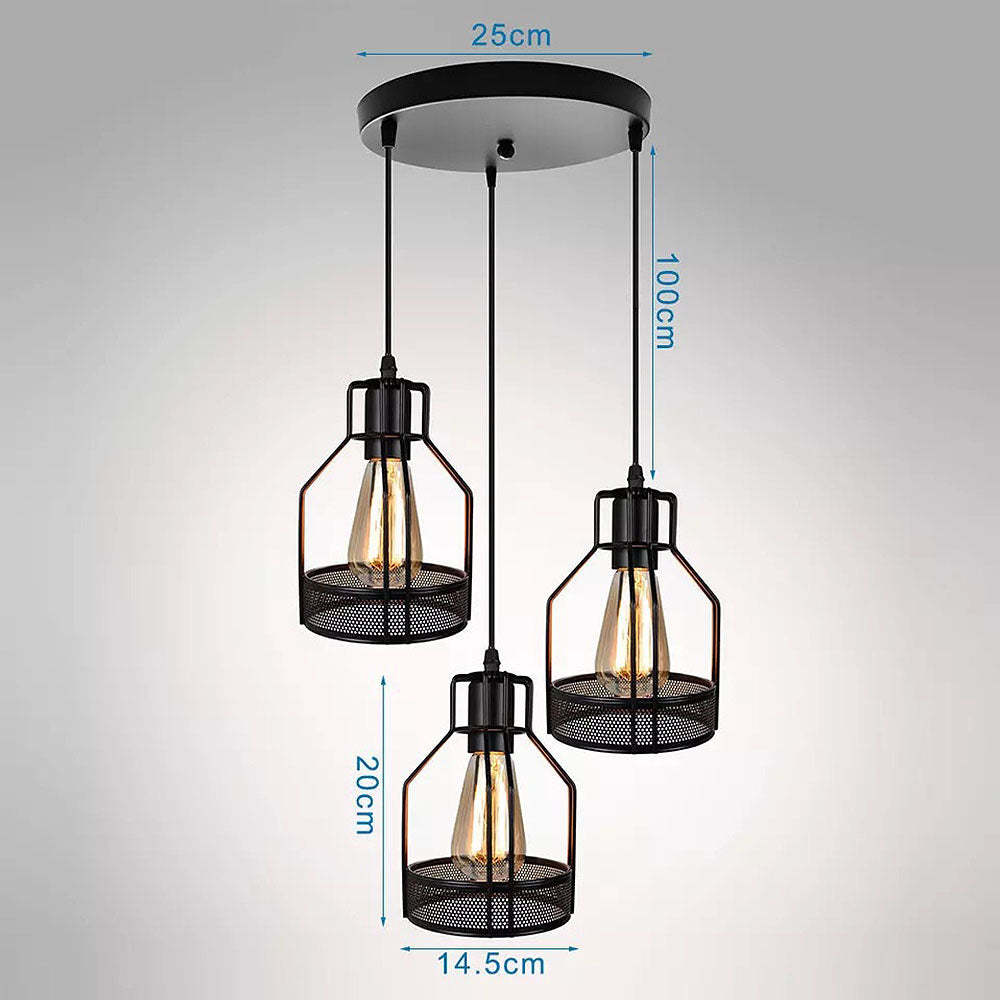 Multi-Bulbs Vintage Pendant Light For Dining Room