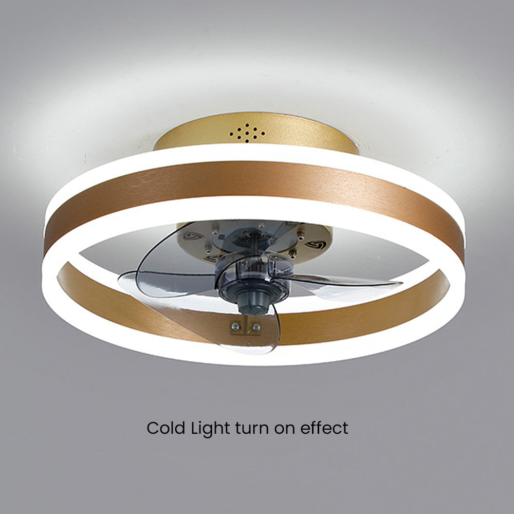 Modern Round Living Room Ceiling Fan With LED Light