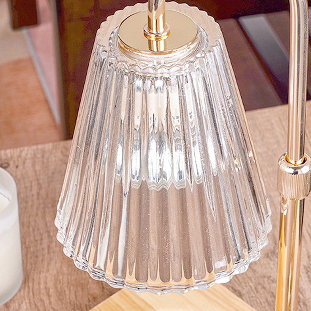 Contemporary Nordic Brown Glass Bedroom Table Lamp