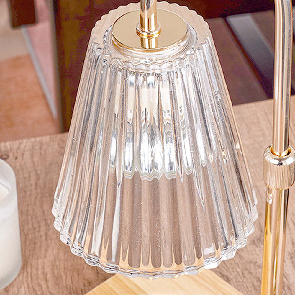 Contemporary Nordic Brown Glass Bedroom Table Lamp