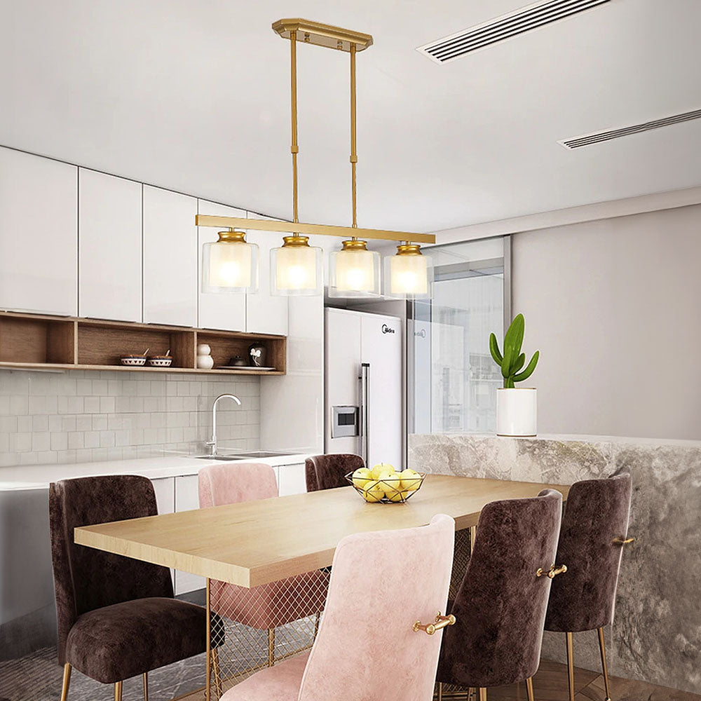 Multi-Bulbs Glass Dining Room Ceiling Lights