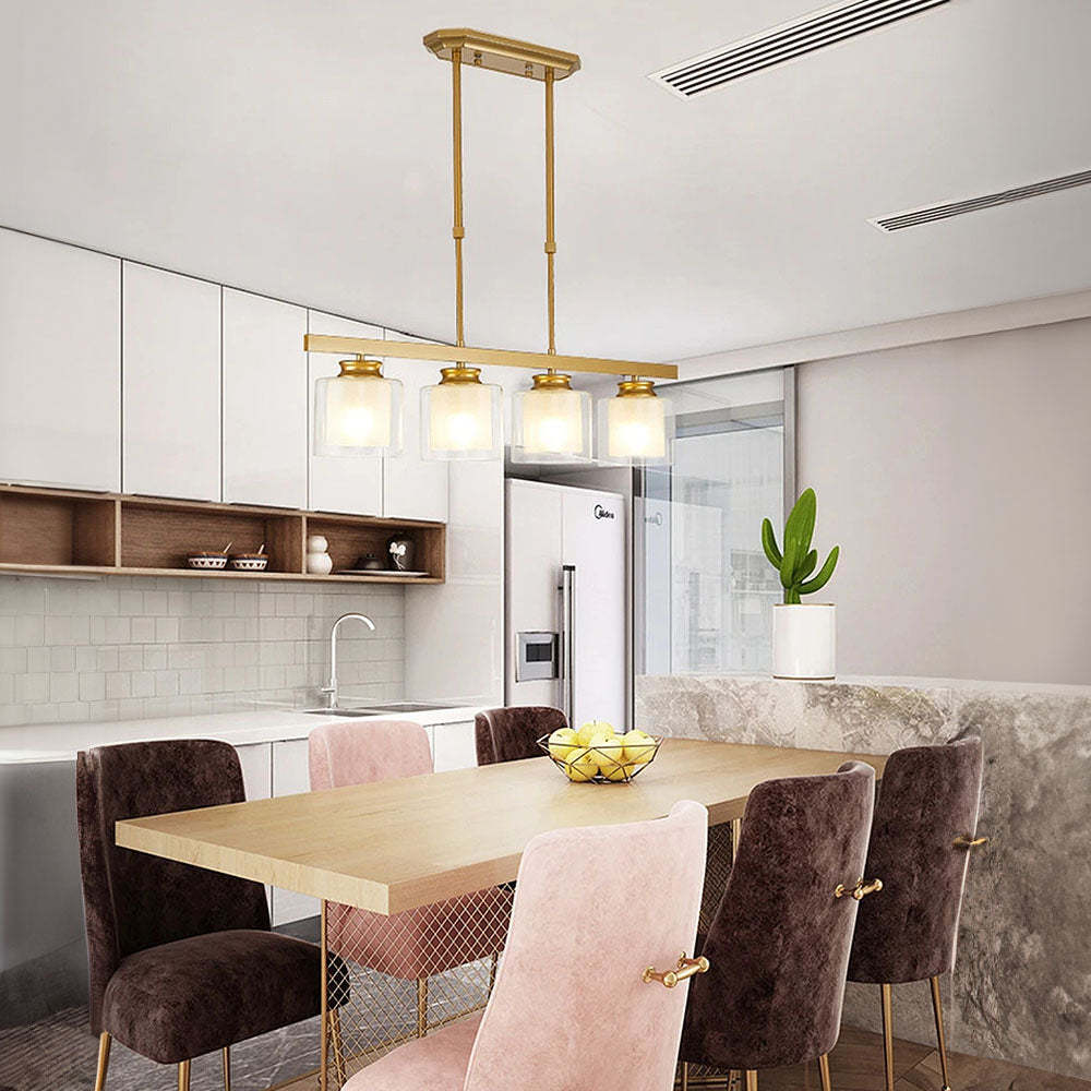 Multi-Bulbs Glass Dining Room Ceiling Lights