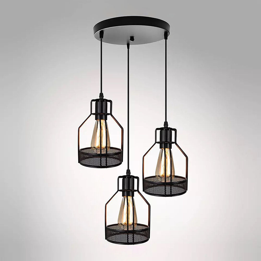 Multi-Bulbs Vintage Pendant Light For Dining Room