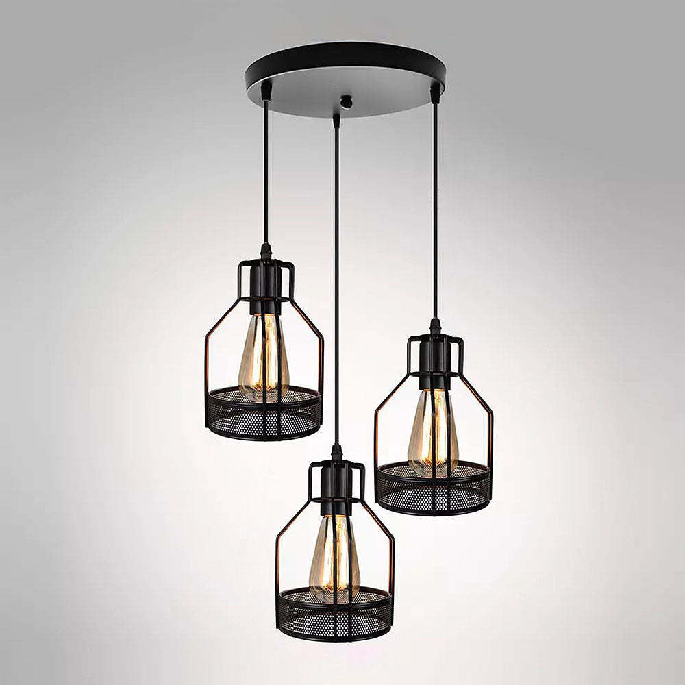Multi-Bulbs Vintage Pendant Light For Dining Room