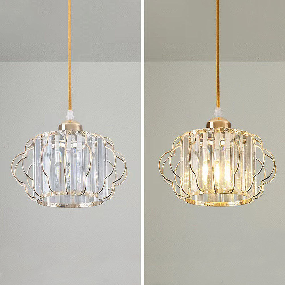 Modern Luxurious Gold Crystal Hallway Ceiling Light