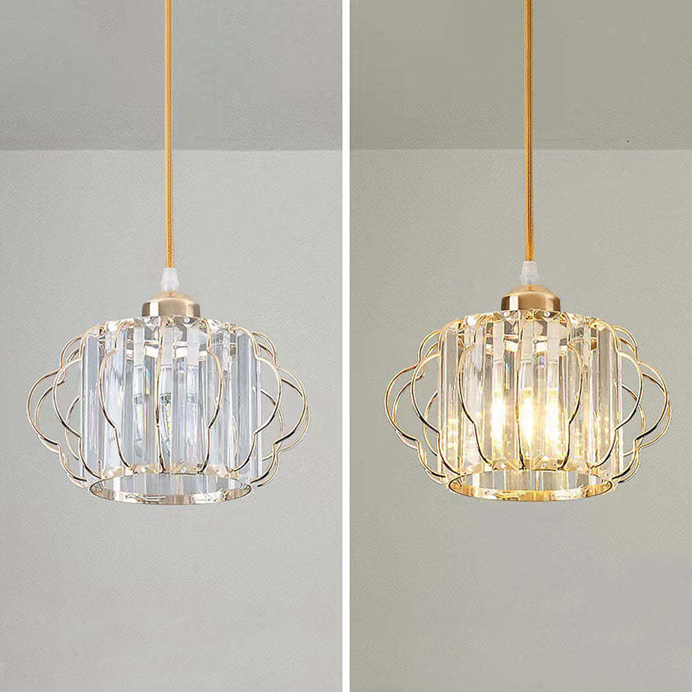 Modern Luxurious Gold Crystal Hallway Ceiling Light