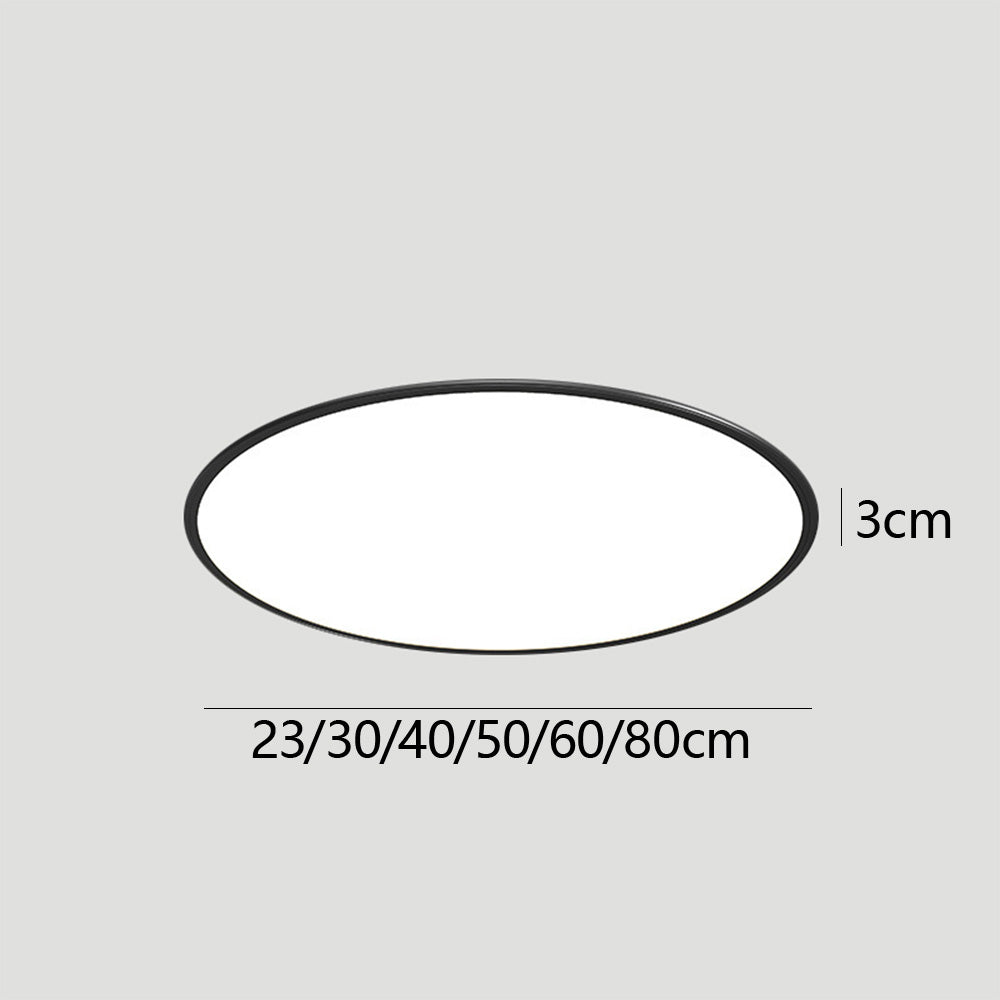 Modern Minimalist Black Acrylic LED Ceiling Light for Living Room
