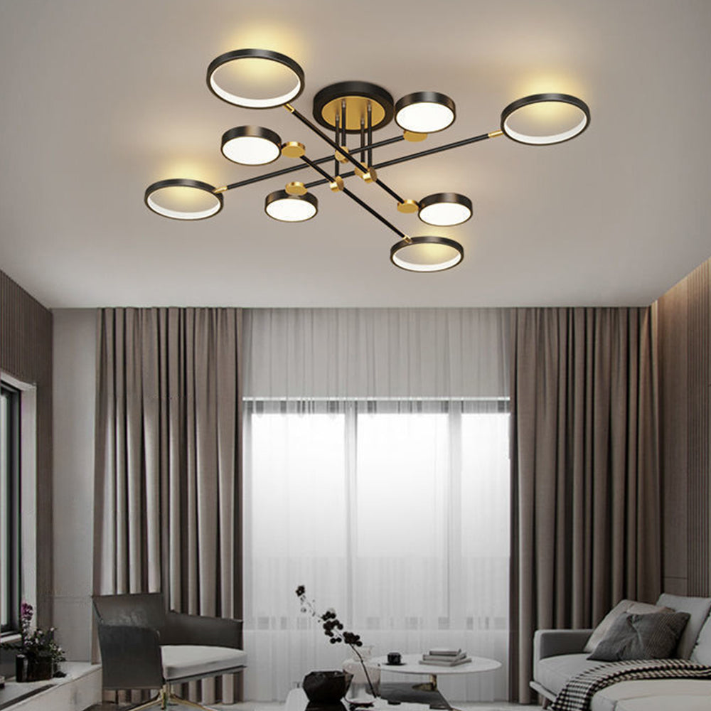 Modern LED Gold and Black Bedroom Ceiling Light
