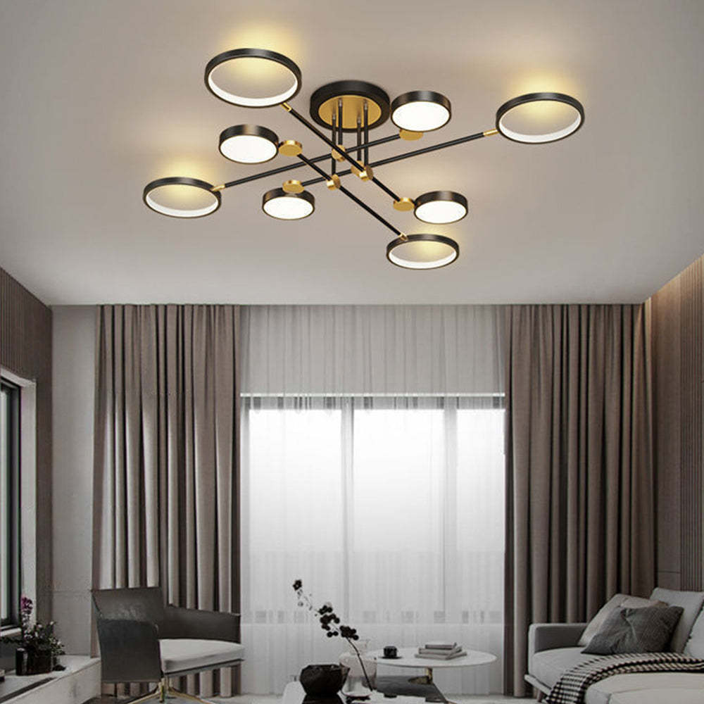 Modern LED Gold and Black Bedroom Ceiling Light