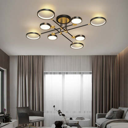 Modern LED Gold and Black Bedroom Ceiling Light