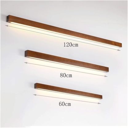 Nordic Wood Simple Mirror Bathroom Wall Lighting