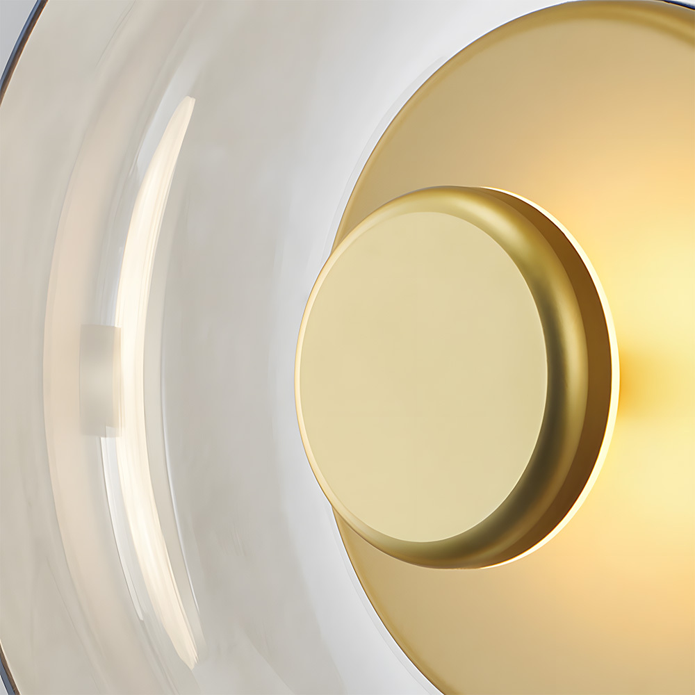 Modern Industrial Glass Wall Lights Pairs For Bedroom