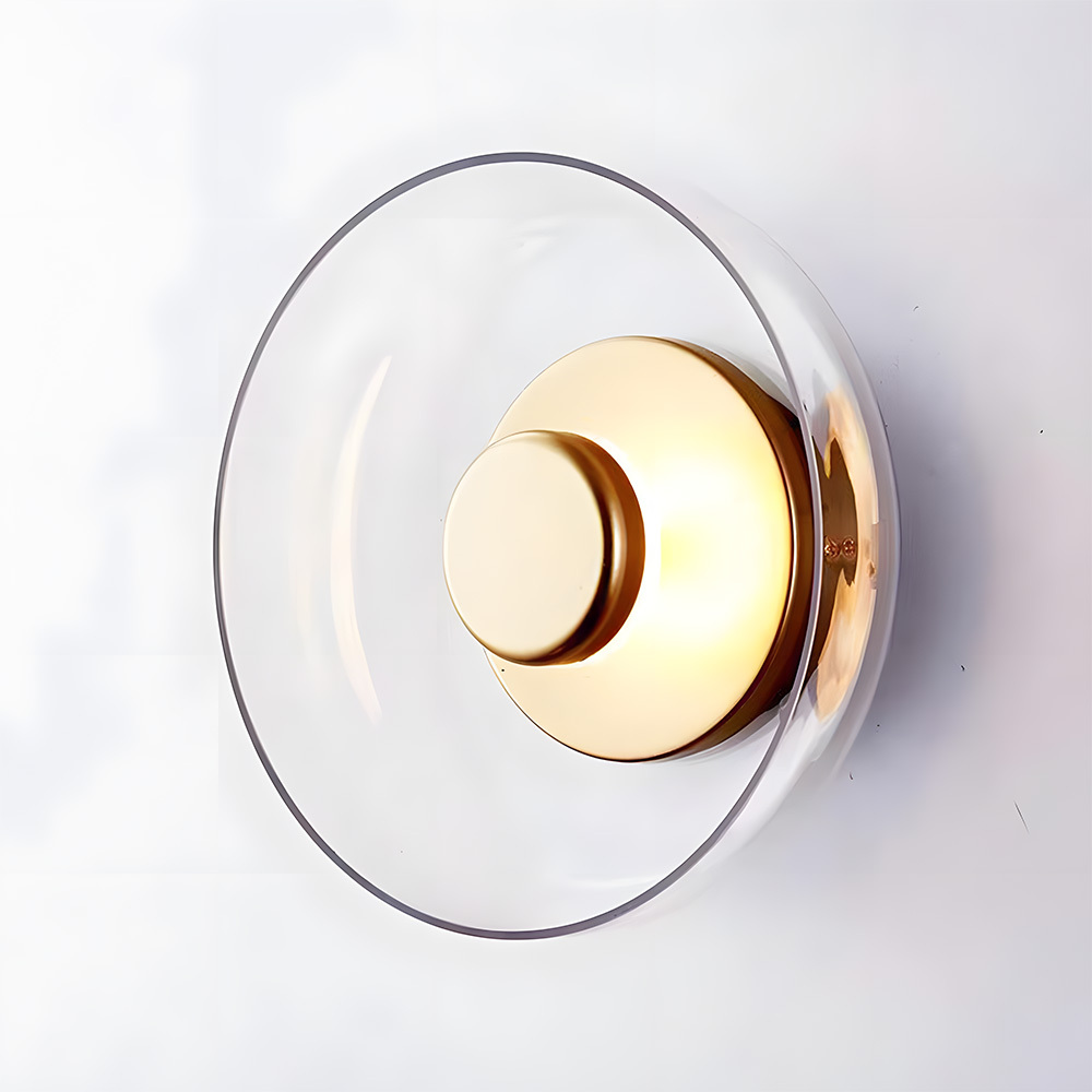 Modern Industrial Glass Wall Lights Pairs For Bedroom