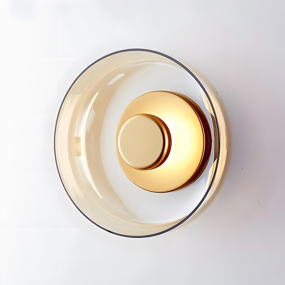 Modern Industrial Glass Wall Lights Pairs For Bedroom