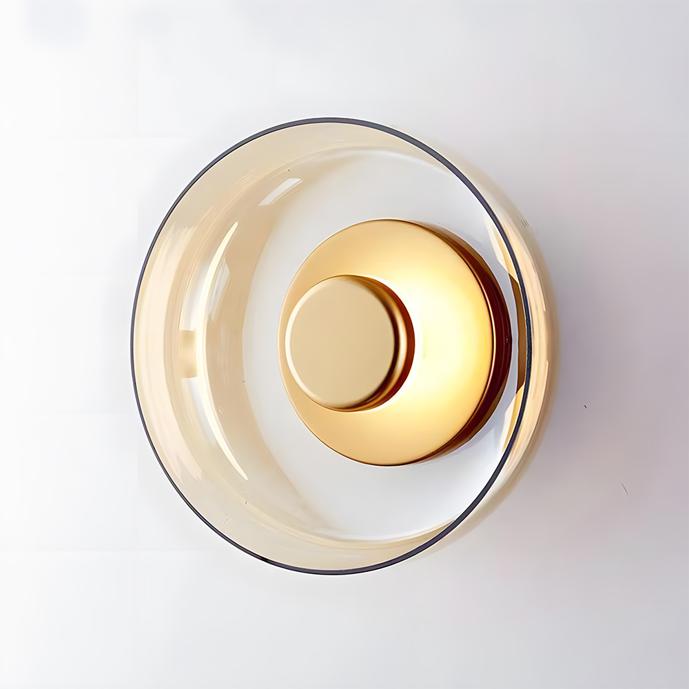 Modern Industrial Glass Wall Lights Pairs For Bedroom