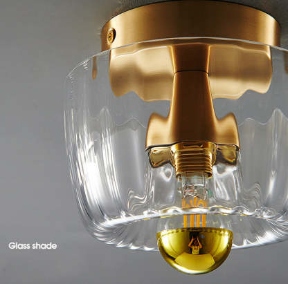 Contemporary Simple Mini Clear Glass Ceiling Light