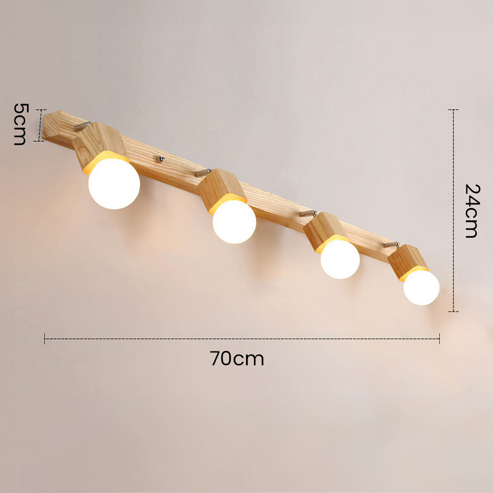 Creative Spotlights Mirror Lamp Wood Ceiling Lights