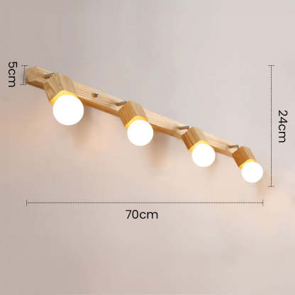 Creative Spotlights Mirror Lamp Wood Ceiling Lights