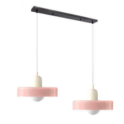 2 Lights Modern Coloured Glass Pendant Light