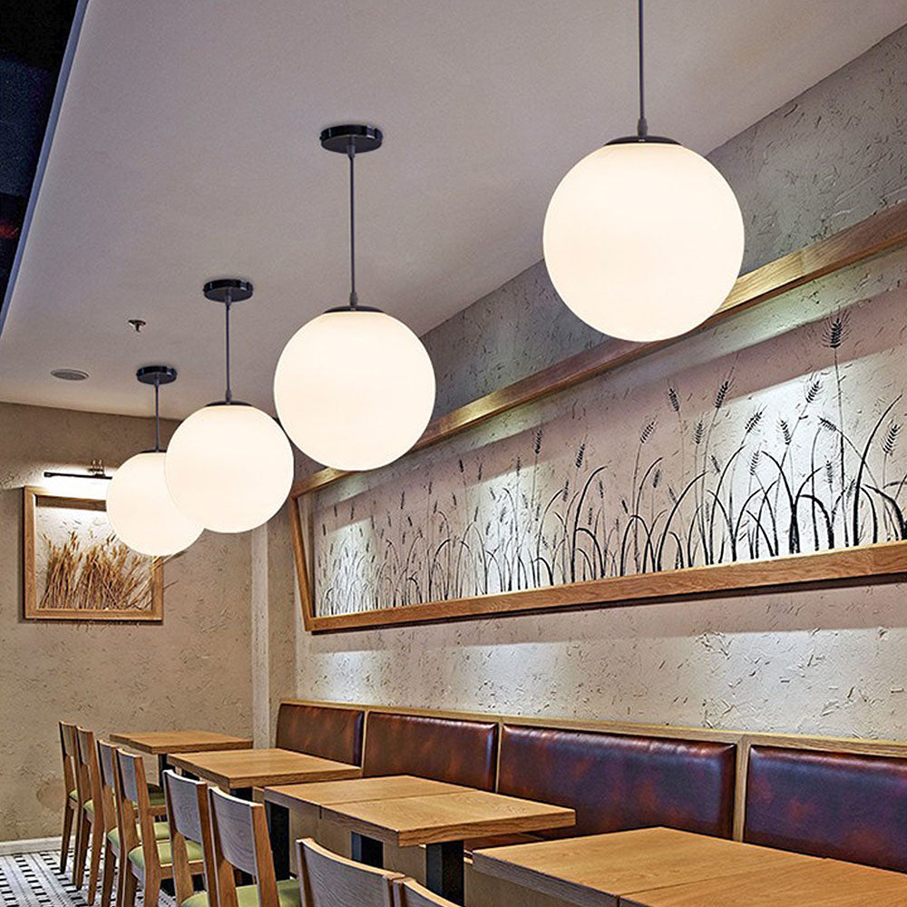 Modern Restaurant Simple Glass Pendant Light