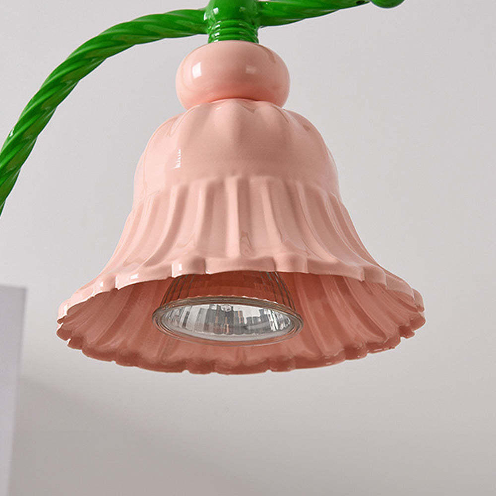 Modern Glass Pink Cute Bedroom Candle Warmer Lamp
