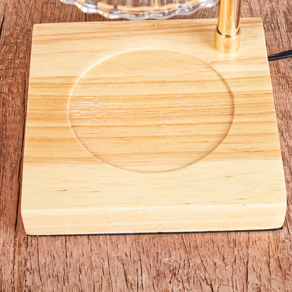 Contemporary Nordic Brown Glass Bedroom Table Lamp