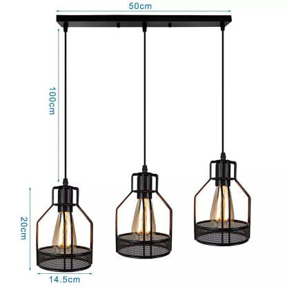 Multi-Bulbs Vintage Pendant Light For Dining Room