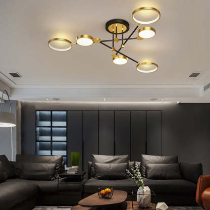 Modern LED Gold and Black Bedroom Ceiling Light