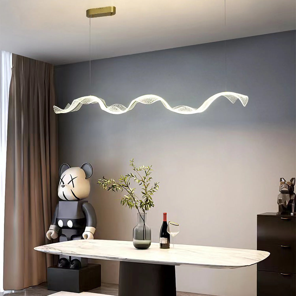 Designer Modern Nordic Wavy LED Island Lighting