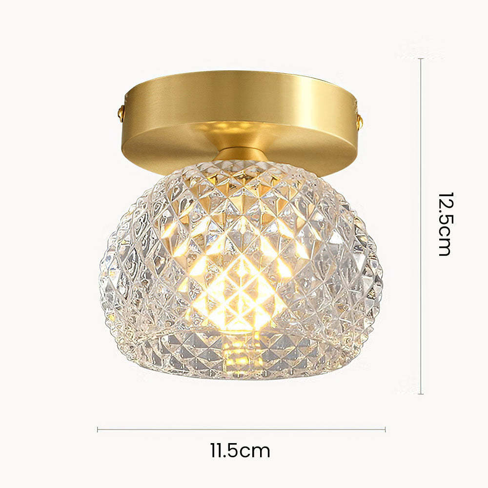 Contemporary Mini Glass Hallway Ceiling Light