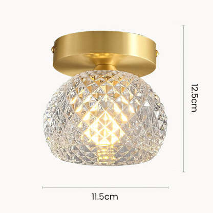 Contemporary Mini Glass Hallway Ceiling Light