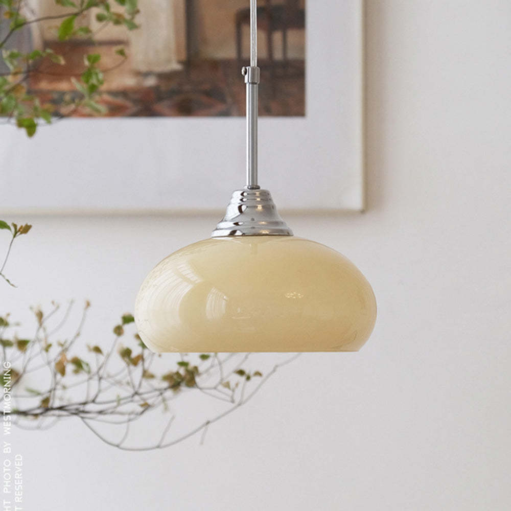 Contemporary Round White Bedside Pendant Lights